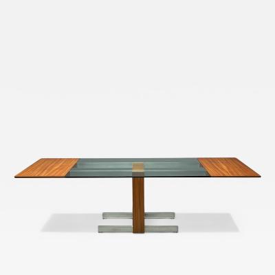 Vladimir Kagan Vladimir Kagan Mid Century Modern Dining Table Zebrawood Glass USA 1967