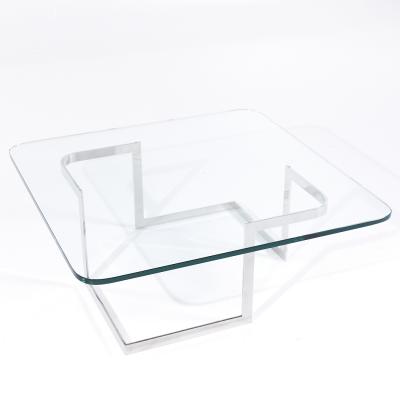 Vladimir Kagan Vladimir Kagan Mid Century Steel and Glass Infinity Coffee Table