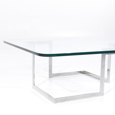 Vladimir Kagan Vladimir Kagan Mid Century Steel and Glass Infinity Coffee Table