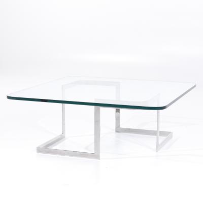 Vladimir Kagan Vladimir Kagan Mid Century Steel and Glass Infinity Coffee Table