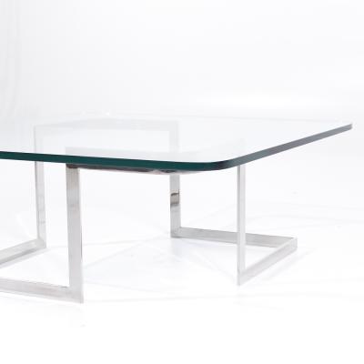 Vladimir Kagan Vladimir Kagan Mid Century Steel and Glass Infinity Coffee Table
