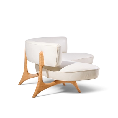 Vladimir Kagan Vladimir Kagan Mid Century Tiger Maple Floating Curve Sofa