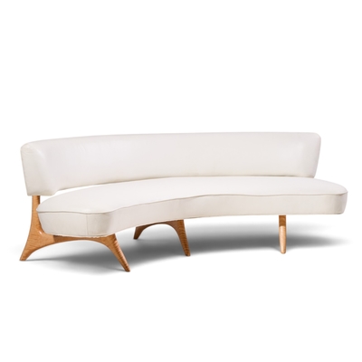 Vladimir Kagan Vladimir Kagan Mid Century Tiger Maple Floating Curve Sofa
