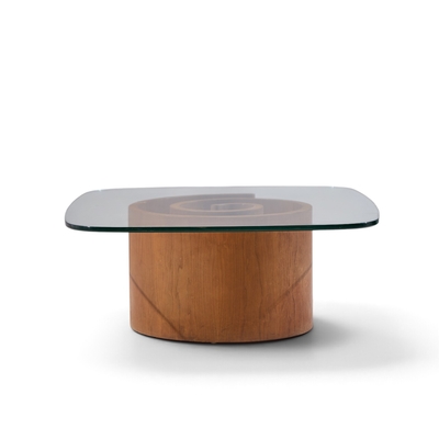 Vladimir Kagan Vladimir Kagan Mid Century Walnut Snail Coffee Table