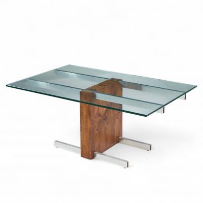 Vladimir Kagan Vladimir Kagan Model 6705 Cubist Rosewood Expanding Dining Table with 2 Leaves