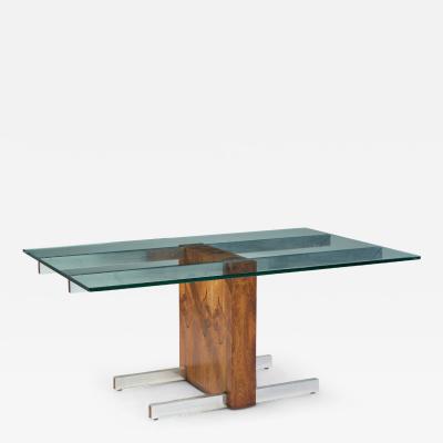 Vladimir Kagan Vladimir Kagan Model 6705 Cubist Rosewood Expanding Dining Table with 2 Leaves