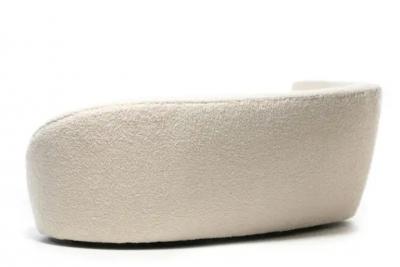Vladimir Kagan Vladimir Kagan Nautilus Sofa in Ivory White Boucl by Directional c 1990