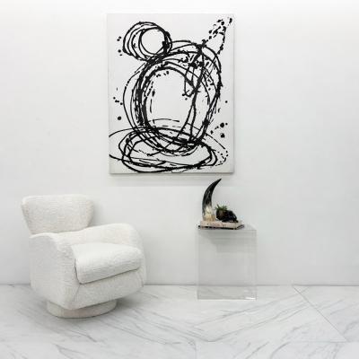 Vladimir Kagan Vladimir Kagan Papa Bear Swivel Rocking Chair in Boucle Directional 1980s