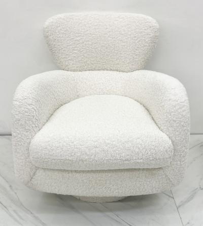 Vladimir Kagan Vladimir Kagan Papa Bear Swivel Rocking Chair in Boucle Directional 1980s
