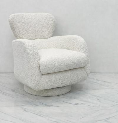 Vladimir Kagan Vladimir Kagan Papa Bear Swivel Rocking Chair in Boucle Directional 1980s