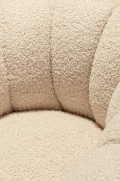 Vladimir Kagan Vladimir Kagan Post Modern Clam Chaise Lounge in Soft Ivory White Boucl 1980s