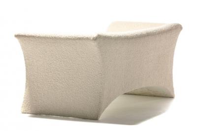 Vladimir Kagan Vladimir Kagan Post Modern Marilyn Sofa in Ivory White Boucl