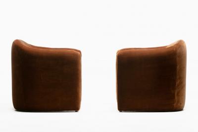 Vladimir Kagan Vladimir Kagan Sculptural Chairs for Preview in Caramel Velvet c 1980