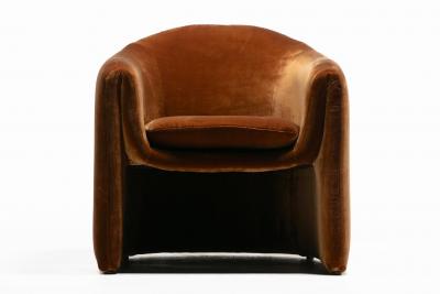 Vladimir Kagan Vladimir Kagan Sculptural Chairs for Preview in Caramel Velvet c 1980