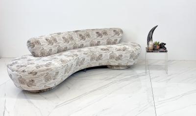 Vladimir Kagan Vladimir Kagan Serpentine Cloud Sofa Directional in Chinoiserie Tiger Velvet