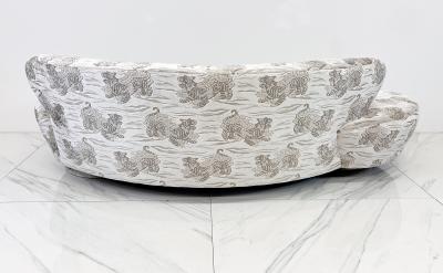 Vladimir Kagan Vladimir Kagan Serpentine Cloud Sofa Directional in Chinoiserie Tiger Velvet