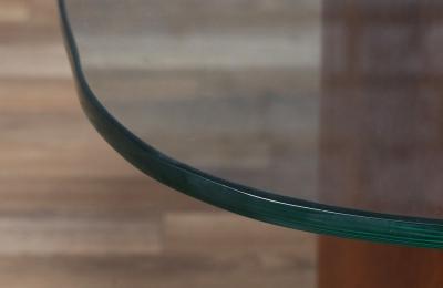 Vladimir Kagan Vladimir Kagan Snail Walnut Glass Coffee Table for Selig