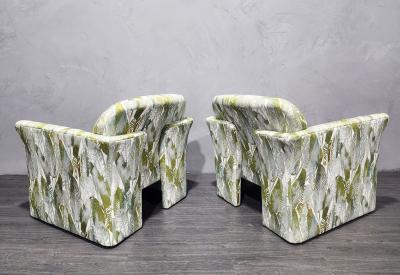 Vladimir Kagan Vladimir Kagan Style Lounge Chairs in French Upholstery