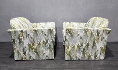 Vladimir Kagan Vladimir Kagan Style Lounge Chairs in French Upholstery