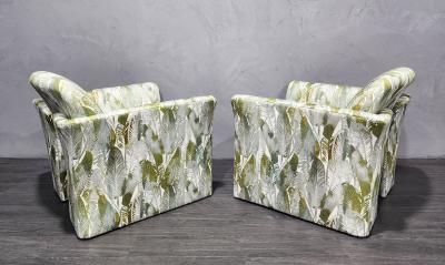 Vladimir Kagan Vladimir Kagan Style Lounge Chairs in French Upholstery
