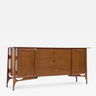 Vladimir Kagan Vladimir Kagan Style Mid Century Sculptural Walnut Lowboy Dresser