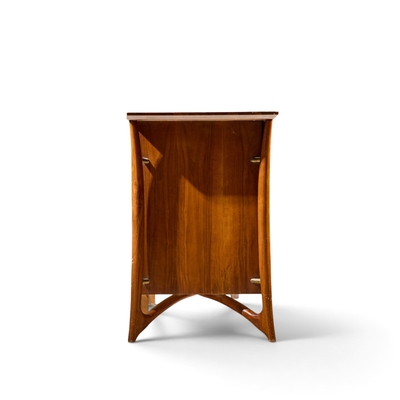 Vladimir Kagan Vladimir Kagan Style Mid Century Sculptural Walnut Lowboy Dresser