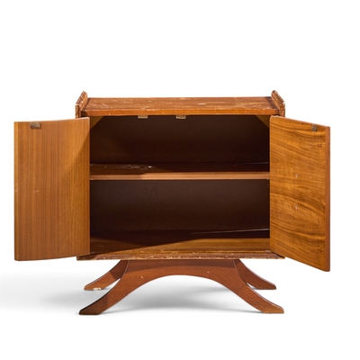 Vladimir Kagan Vladimir Kagan Style Mid Century Sculptural Walnut Nightstands Pair