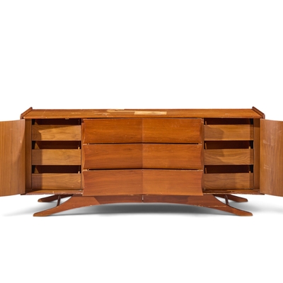 Vladimir Kagan Vladimir Kagan Style Mid Century Walnut Lowboy Dresser