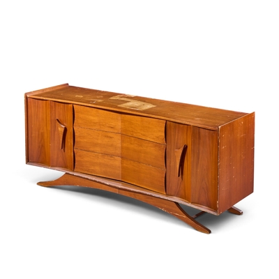 Vladimir Kagan Vladimir Kagan Style Mid Century Walnut Lowboy Dresser