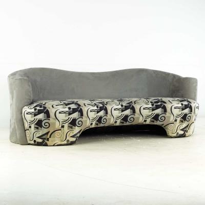Vladimir Kagan Vladimir Kagan Style Weiman Mid Century Sculptural Curved Sofa