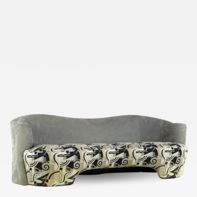 Vladimir Kagan Vladimir Kagan Style Weiman Mid Century Sculptural Curved Sofa