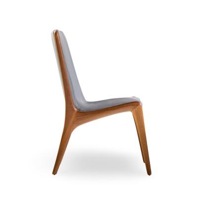 Vladimir Kagan Vladimir Kagan VK101 VK102 Sculpted Walnut and Leather Sling Chairs Set of 12