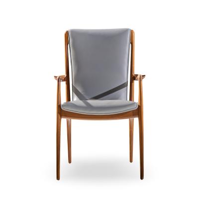 Vladimir Kagan Vladimir Kagan VK101 VK102 Sculpted Walnut and Leather Sling Chairs Set of 12