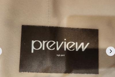 Vladimir Kagan Vladimir Kagan Wide Angle Tangent Sofa Model 506 In Tan Chenille