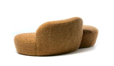 Vladimir Kagan Vladimir Kagan Zoe Sofa for American Leather in Curly Teddy Bear Camel Fabric