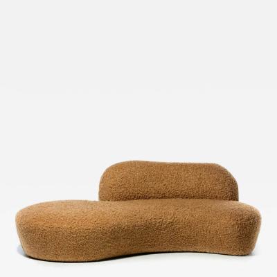 Vladimir Kagan Vladimir Kagan Zoe Sofa for American Leather in Curly Teddy Bear Camel Fabric