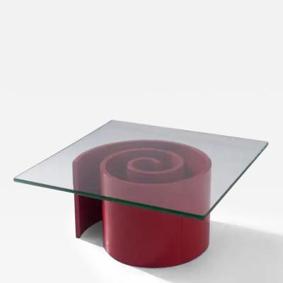 Vladimir Kagan Vladimir Kagan coffee table with crystal shelf mod Snail