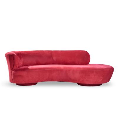 Vladimir Kagan Vladimir Kagan for Directional Mid Century Cloud Suede Sculpted Sofa