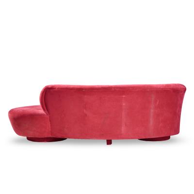 Vladimir Kagan Vladimir Kagan for Directional Mid Century Cloud Suede Sculpted Sofa