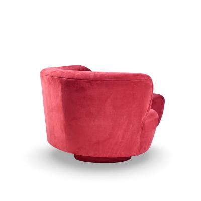 Vladimir Kagan Vladimir Kagan for Directional Mid Century Cloud Suede Sculpted Sofa