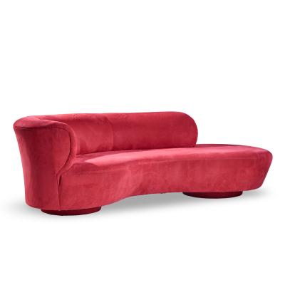 Vladimir Kagan Vladimir Kagan for Directional Mid Century Cloud Suede Sculpted Sofa