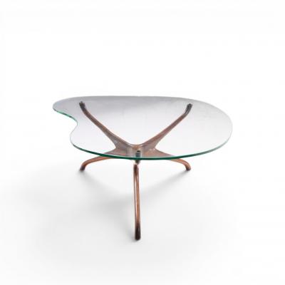 Vladimir Kagan Vladimir Kagan for Dreyfuss Mid Century Walnut Tri Symmetric Coffee Table