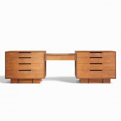Vladimir Kagan Vladimir Kagan for Dreyfuss Mid Century Walnut and Lucite Vanity Dresser