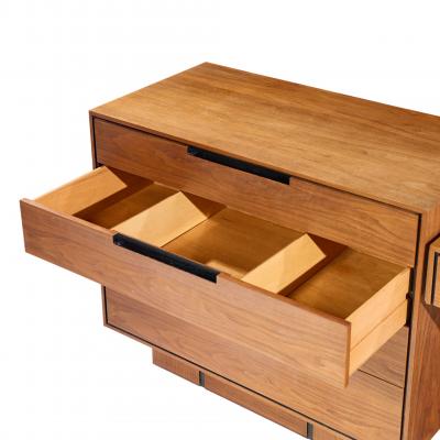 Vladimir Kagan Vladimir Kagan for Dreyfuss Mid Century Walnut and Lucite Vanity Dresser