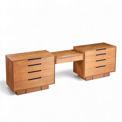 Vladimir Kagan Vladimir Kagan for Dreyfuss Mid Century Walnut and Lucite Vanity Dresser