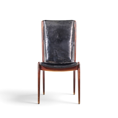 Vladimir Kagan Vladimir Kagan for Dreyfuss VK 101 Mid Century Walnut Sling Chairs Pair