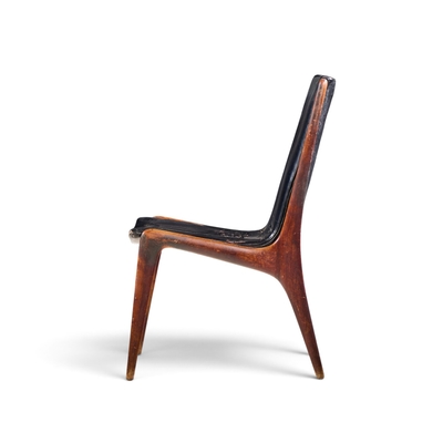 Vladimir Kagan Vladimir Kagan for Dreyfuss VK 101 Mid Century Walnut Sling Chairs Pair