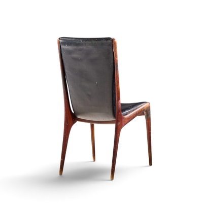 Vladimir Kagan Vladimir Kagan for Dreyfuss VK 101 Mid Century Walnut Sling Chairs Pair