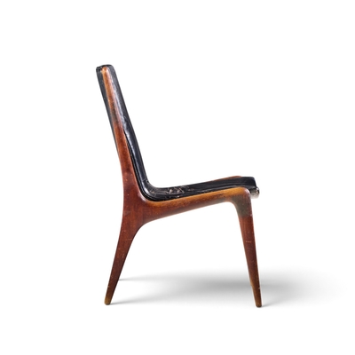 Vladimir Kagan Vladimir Kagan for Dreyfuss VK 101 Mid Century Walnut Sling Chairs Pair