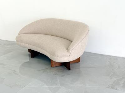 Vladimir Kagan Vladimir Kagan for Kagan Dreyfuss Inc Model 6999 Loveseat Chenille 1950s